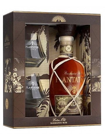 RUM Plantation Barbados XO 40% 0,7l + szklanki